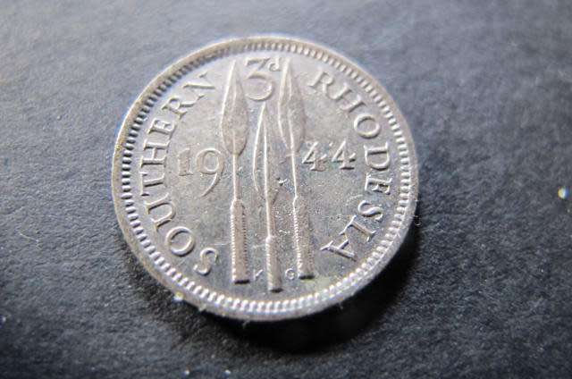 Southern Rhodesia - 1944 3d silver coin